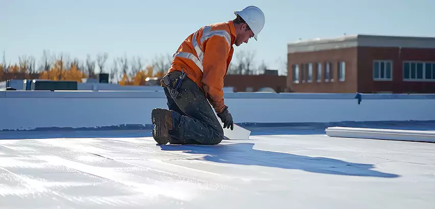 Flat Roof Drain Installation in Northbrook