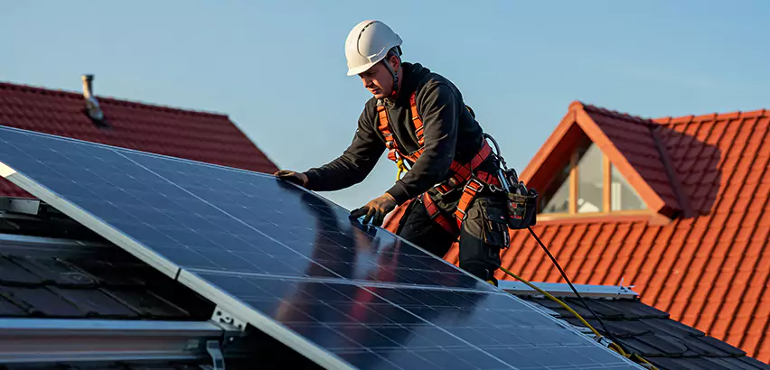 Solar Panels on Steel Roof Installation in Northbrook